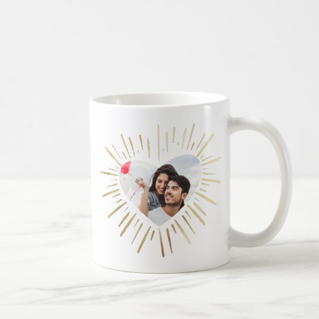 Taza De Café Personalizado moderno foto El día de San Valentín  (Derecha)