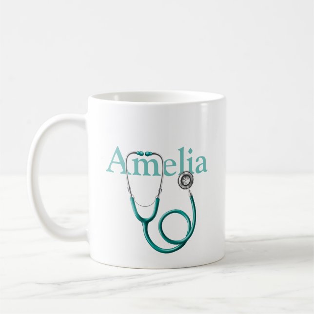 Taza De Café Personalizado moderno Nuevo Médica regalo de docto (Izquierda)
