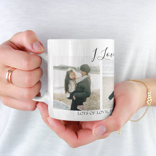 Taza De Café Personalizado moderno te amo a mamá | 3 Foto (Subido por el creador)