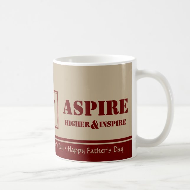 Taza De Café Personalizado Monograma Feliz Día del Padre INSPIR (Derecha)