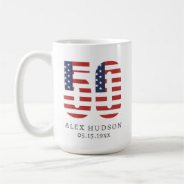 Taza De Café Personalizado Monograma Foto 50 abuelo de papá Cum