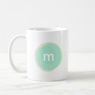 Taza De Café Personalizado monograma personalizado en la leche