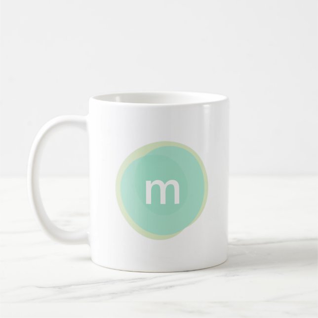 Taza De Café Personalizado monograma personalizado en la leche  (Izquierda)
