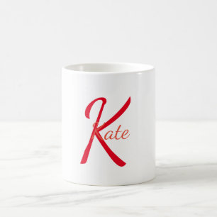 Taza De Café personalizado monograma simple nombre dama de hono