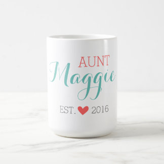Taza De Café Personalizado Monograma Tía Café Mug