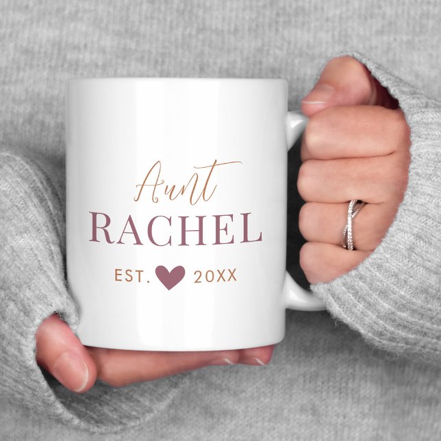 Taza De Café Personalizado Monograma Tía Café Mug (Subido por el creador)