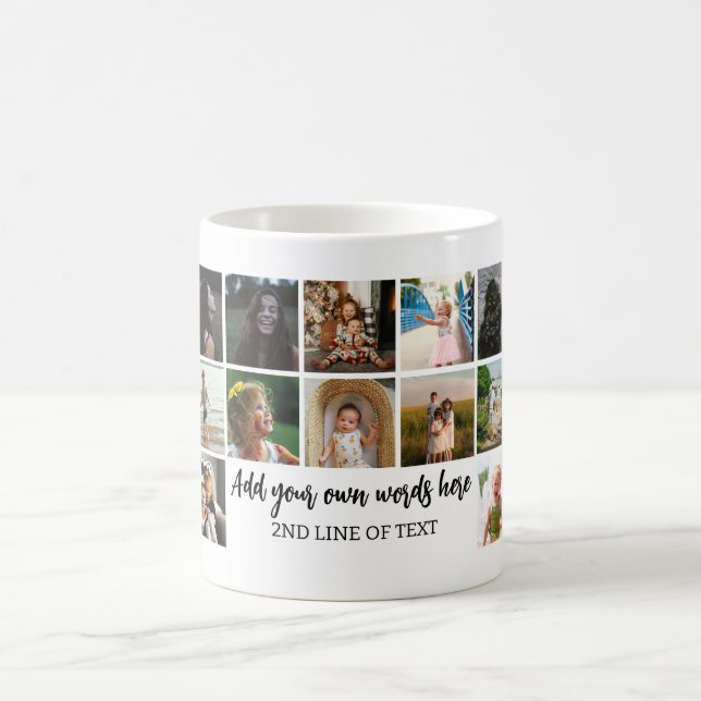 Taza De Café Personalizado Montaje fotográfico de fotomontaje e (Centro)