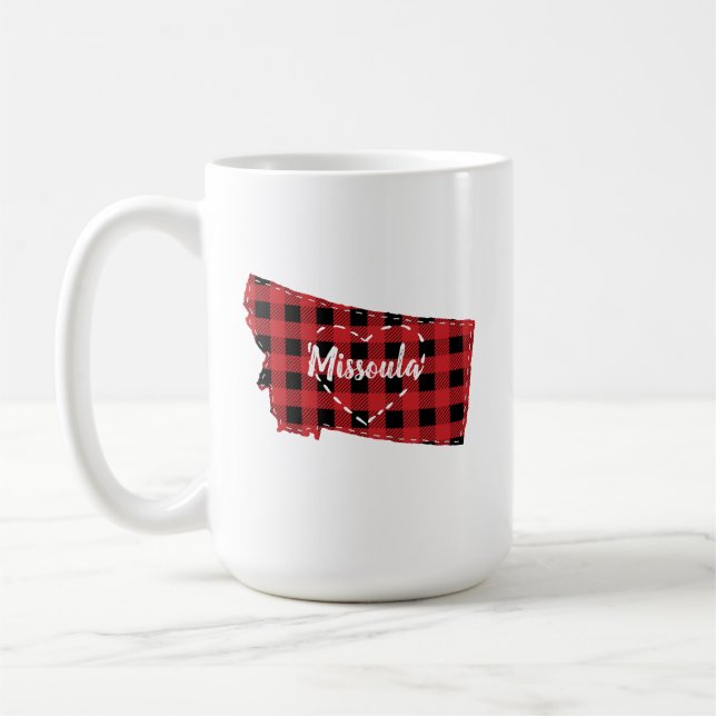 Taza De Café Personalizado Montana Hogar Estado Búfalo Navidade (Izquierda)