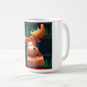 Taza De Café Personalizado Moose con Navidades regalando camise