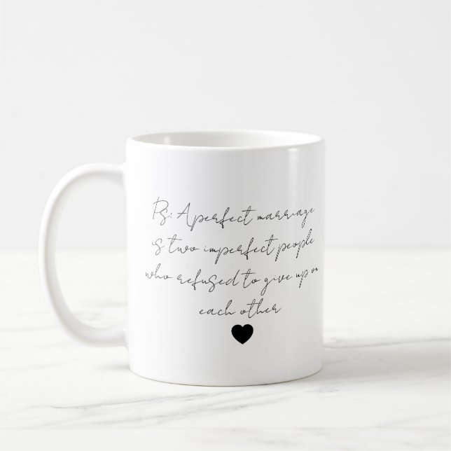 Taza De Café Personalizado Mug escritura real a mano Cerámica M (Izquierda)