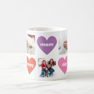 Taza De Café Personalizado multicolor Feliz día de la mamá
