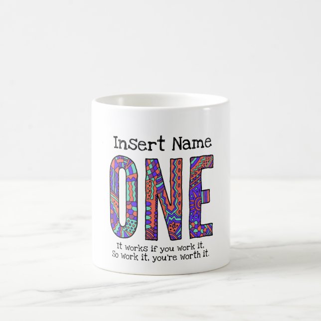 Taza De Café Personalizado NA 12 paso un año limpiar cualquier  (Centro)