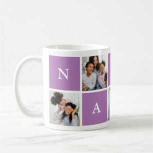 Taza De Café Personalizado Nanny Abuela 5 Collage de fotos Café