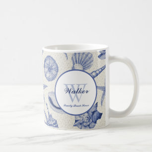 Taza De Café Personalizado Náutico Temático De Las Agujas Azule