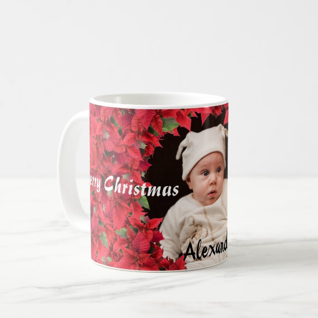 Taza De Café Personalizado Navidades de fotografía para niños (Anverso izquierdo)