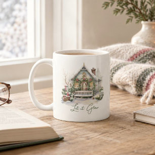 Taza De Café Personalizado Navidades verdes de nieve en inviern