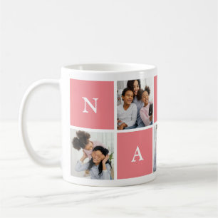Taza De Café Personalizado Niñera Abuela 5 Collage de fotos