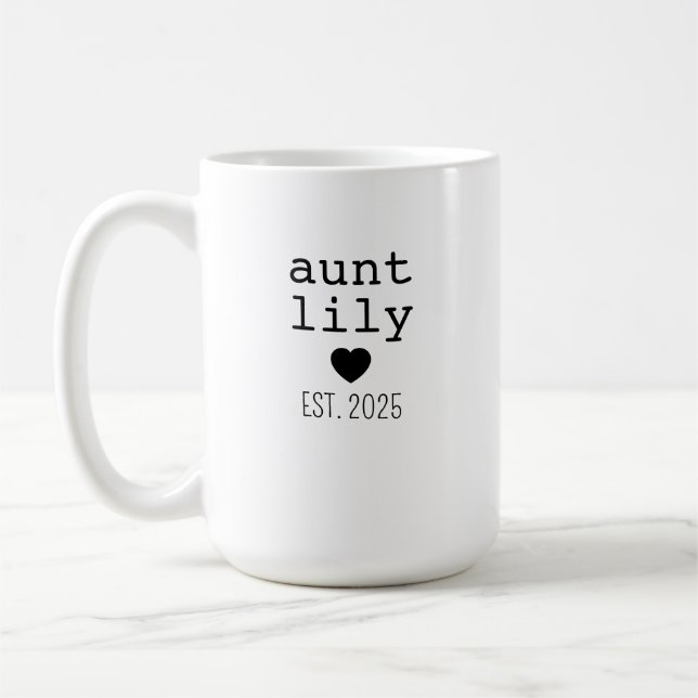 Taza De Café Personalizado Nombre Tía Mug, Regalo de cumpleaños (Izquierda)