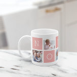 Taza De Café Personalizado Nonna Abuela 5 Collage de fotos<br><div class="desc">Crea un bizcocho dulce para la abuela con este sencillo diseño que incluye cinco de tus fotos favoritas de Instagram,  dispuestas en un diseño de collage con cuadrados alternados en rosa pastel y que deletrea "Nonna". Personaliza con fotos favoritas de sus nietos para un regalo atesorado para Nonna.</div>