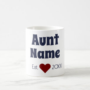 Taza De Café Personalizado Nueva Tía Establecida Mug