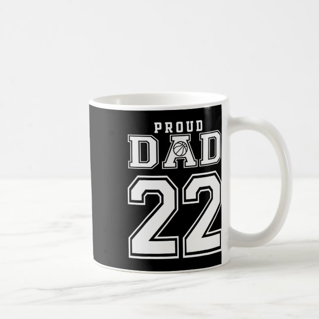 Taza De Café Personalizado número 22 Orgulloso Bysketbyll Papá  (Derecha)