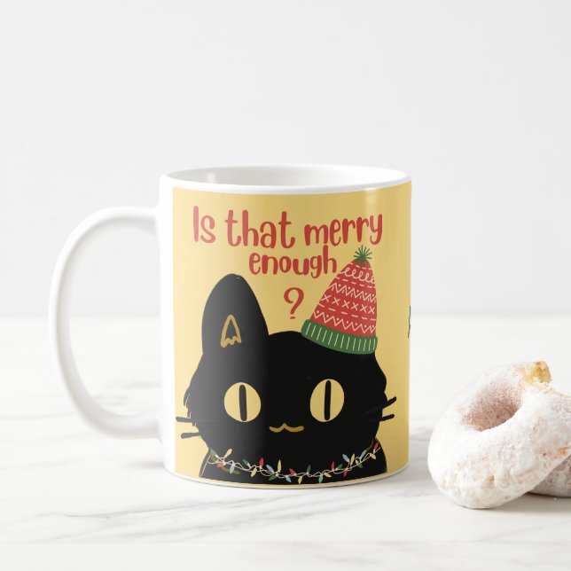 Taza De Café Personalizado odio a los Navidades con sarcástico  (Con donut)