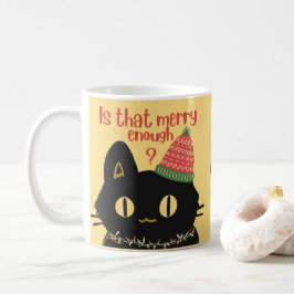 Taza De Café Personalizado Odio la Navidad Mono Negro Sarcástic