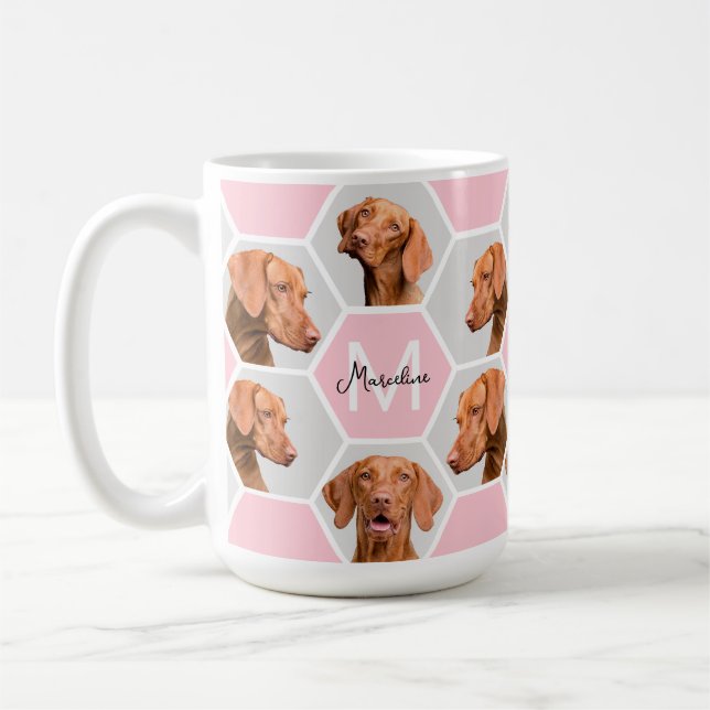 Taza De Café Personalizado original 14 Mascota Perro Collage de (Izquierda)