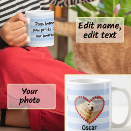 Taza De Café Personalizado página de fotos de perro imprime la 
