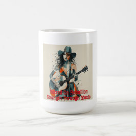 Taza De Café Personalizado País Chica Arte Guitarista Inspirado