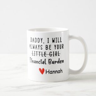Taza De Café Personalizado Papá Siempre Seré Tu Carga Financier