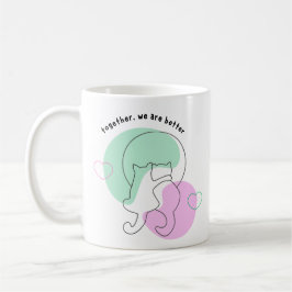 Taza De Café Personalizado pareja mug, juntos estamos mejor, Ca