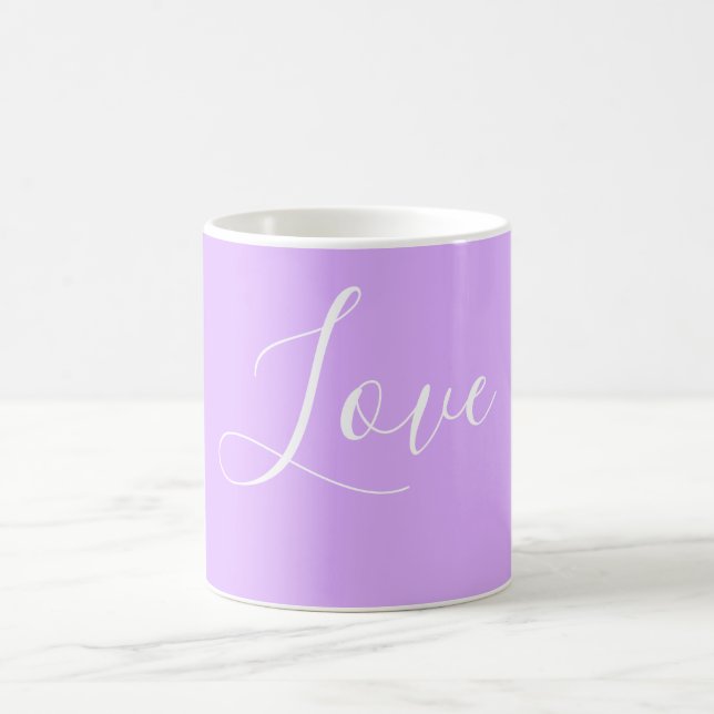 Taza De Café Personalizado Pastel Mauve Boda Minimalista de col (Centro)