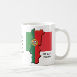 Taza De Café Personalizado Patriótico DIOS BENDIGO PORTUGAL