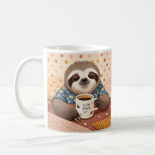 Taza De Café Personalizado perezoso con ojos somnolientos exage