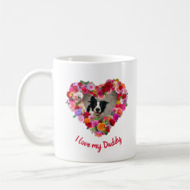 Taza De Café Personalizado Perro / Mascota Foto Rosa del Día de