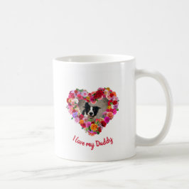 Taza De Café Personalizado Perro / Mascota Foto Rosa del Día de