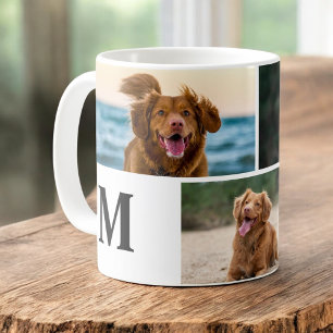 Taza De Café Personalizado Perro Perro Mascota Collage de fotos