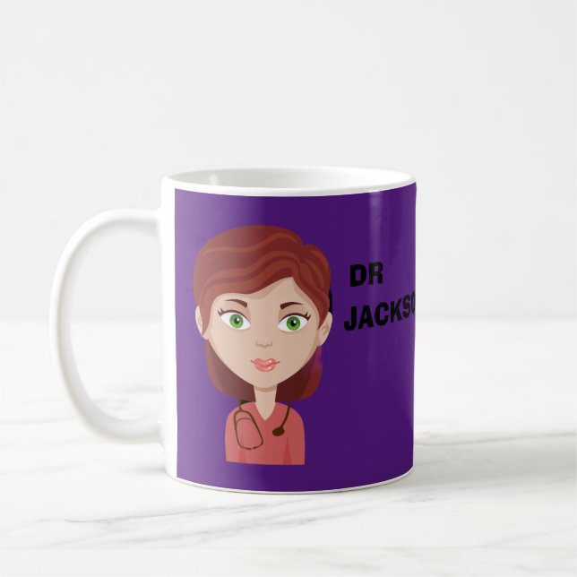 Taza De Café Personalizado personalizado avatar médica de café  (Izquierda)