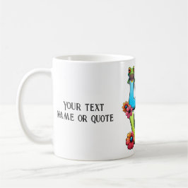 Taza De Café Personalizado personalizado de Frog Hippie Boho Pe