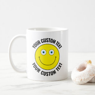 Taza De Café Personalizado Personalizado Face Feliz Ojos Azules