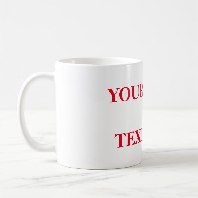 Taza De Café Personalizado personalizado Su propia foto y texto (Izquierda)
