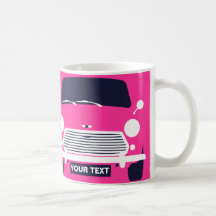 TAZA DE CAFÉ PERSONALIZADO PERSONALIZAR EL COCHE CLÁSICO PINK