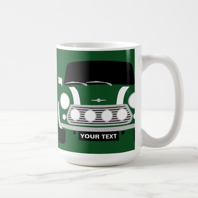 Taza De Café PERSONALIZADO PERSONALIZAR EL MINI CaR CLÁSICO Cof (Derecha)