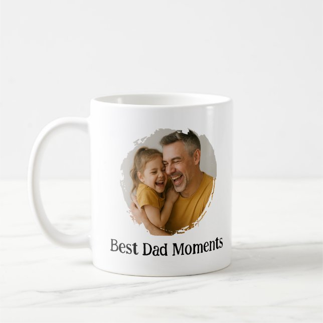 Taza De Café Personalizado Photo Mug - Momentos de mejor papá (Izquierda)