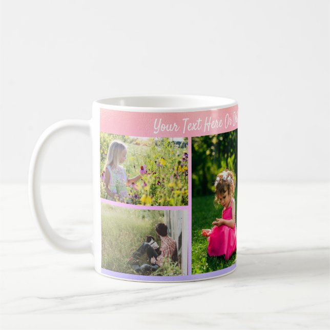 Taza De Café Personalizado Pics Texto/ Bonito Patrón de Relieve (Izquierda)