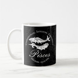 Taza De Café Personalizado Piscis Zodiac Rasgos Positivos Vinta