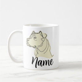 Taza De Café ¡personalizado Pitbull Mug con su nombre de Mascot