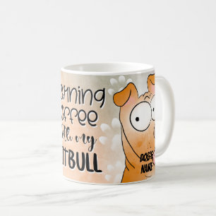 Taza De Café Personalizado Pitbull Perro Mascota Coffee Mug, Co