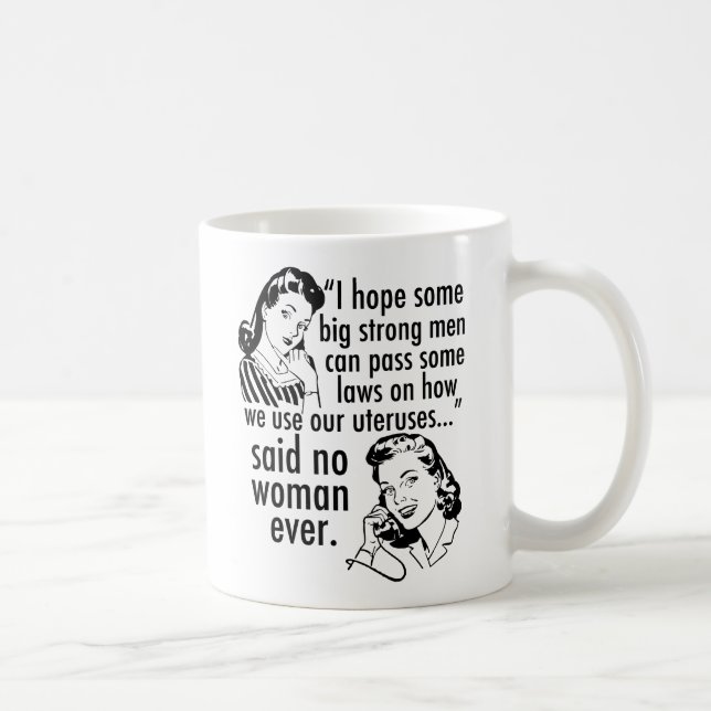 Taza De Café Personalizado política feminista pro Choice Retro  (Derecha)